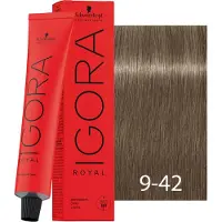 Schwarzkopf Professionell Igora Royal - permanent hårfärgningsmedel med en innovativ formel, 60ml 9-42 | Extra Ljus Ash Beige Blond