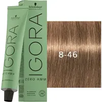 Schwarzkopf Professional Igora Zero Amm Permanent hårfärg 60 ml 8-46