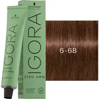 Schwarzkopf Professional Igora Zero Amm Permanent hårfärg 60 ml 6-68