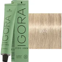 Schwarzkopf Professional Igora Zero Amm Permanent hårfärg 60 ml 10-2