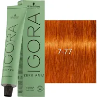Schwarzkopf Professional Igora Zero Amm Permanent hårfärg 60 ml 7-77