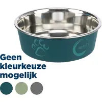Trixie hundskål, rostfritt stål/plasthölje 800ml, Ø17cm Hund