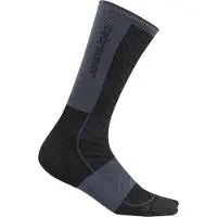 Icebreaker Run+ Ultralight Crew - Merinostrumpor - Herr Black / Graphite S (39 - 41.5)