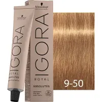 Schwarzkopf Professionell Igora Royal Absolutes - permanent hårfärgning med kollagen, 60ml 9-50 | Extra Bright Blonde Gold Naturale
