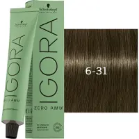 Schwarzkopf Professional Igora Zero Amm Permanent hårfärg 60 ml 6-31