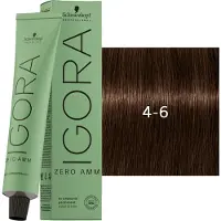 Schwarzkopf Professional Igora Zero Amm Permanent hårfärg 60 ml 4-6