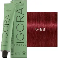 Schwarzkopf Professional Igora Zero Amm Permanent hårfärg 60 ml 5-88