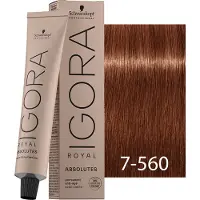 Schwarzkopf Professional Igora Royal Absolutes 60 ml 7-560 Medium Blond Goud Chocolade Naturel