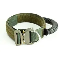MD-Textil MDT K9 Pro Cobra Brukshalsband med Grepp 45mm (Färg: OD Green, Storlek: 58-65)