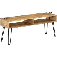 vidaXL TV-bänk massivt mangoträ 110x35x45 cm