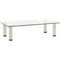 vidaXL TV-bänk transparent 60x35x17 cm härdat glas