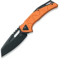 FOX Chronos FX-552-ALBOR PVD Magnacut, Orange Aluminium, pocket knife, Stefan Merk design