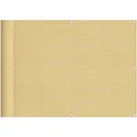 vidaXL Balkongskärm sand 75x500 cm 100% polyester oxford
