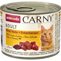 Animonda Carny Adult nötkött, kyckling + ankhjärtan 12 x 200 g