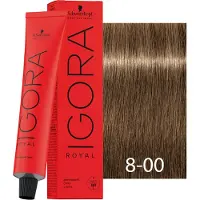 Schwarzkopf Professional Igora Royal Cools Permanent hårfärg 60 ml 8-00 Light Blonde Natural Extra