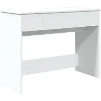 vidaXL Sminkbord med spegel vit 100x45x76 cm