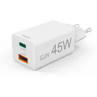 Hama Mini Qc+pd Usb-a-och Usb-c-väggladdare 45w