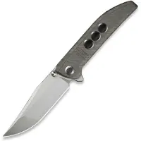 We Knife Ezinta WE22041-4 Polished Bead Blasted Böhler M390, Tiger Stripe Flamed Titanium, pocket knife