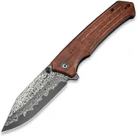 CIVIVI Tacticorix C23055-DS1 Damascus, Guibourtia Wood, pocket knife