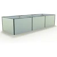 GFP Odlingslåda, 351 x 119 x 77 cm, aluminium anodiserad