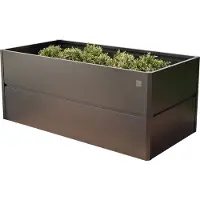 PRIMEYARD Odlingslåda, 200 x 100 x 77 cm, stål, antracit metallic