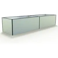 GFP Odlingslåda, 387 x 77 x 77 cm, aluminium anodiserad