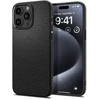 Spigen Liquid Air Skydd för iPhone 15 Pro Fodral (2023) [Militärklassad Skydd] - Matt Svart