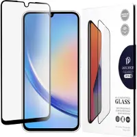 DUX Samsung Galaxy A34 5G Medium Alumina Härdat Glas Skärmskydd - 9H - Svart Kant
