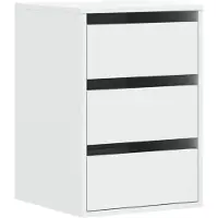 vidaXL Byrå vit 40x41x58 cm konstruerat trä