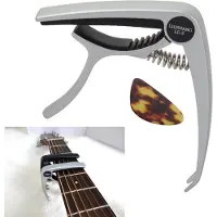 Generic Barréklämma med Plektrum - Capo i Metall - Till Guitarr