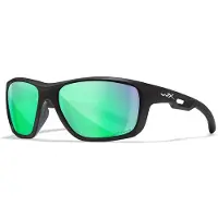 Wiley x WileyX ASPECT CAPTIVATE Polarized Green Mirror Lenses Matte Black Frame