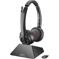 Poly Savi 8220 - Savi 8200 series - headset - på örat - DECT / Bluetooth - trådlös - USB-A via Bluetooth-adapter - svart - UC-certifierad, Certi...