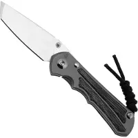 Chris Reeve Small Inkosi SIN-1132 CPM MagnaCut Tanto, Glass Blasted Titanium, Black Canvas Micarta Inlay, pocket knife