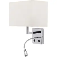Nowodvorski Lighting Vägglampa Hotel LED Nowodvorski Lighting, Vitt / opal, Sovrum, Textil / tyger / siden, Vägglampa, vägglampa inomhus