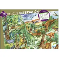 Djeco Pussel - 100 Delar - Dinosaurier - - One Size - Pussel