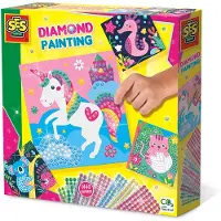 SES Creative Kreativt lekset - Måla med diamanter - Glada Dju - - One Size - Kreativt lekset