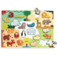 Djeco Pussel - Trä - 22 Delar - Puzzlo Animo - - One Size - Pussel