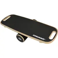 Schildkröt Funsports SCHILDKRÖT Balance Board Wave i äkta trä, svart (B)735 x (D)280 mm, rulle: diameter 110 mm, längd 350 mm - 1 st (960243)