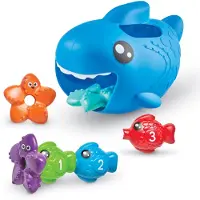 Learning Resources Lrande resurser Steve Scoop & Splash Shark 7 bitar i ldrarna 18 mnader+ Smbarn Learning Toys Baby Toys Toddler Bathtub Pool Toys Water Toys