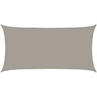 vidaXL Solsegel 160 g/m² rektangulär ljusgrå 4x7 m HDPE