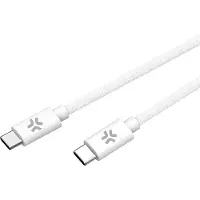 Celly Celly: USB-C till USB-C Kabel flätad 60W 1,5m Vit
