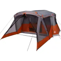 vidaXL Campingtält med veranda 4 personer orange vattentätt