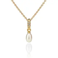 Kohinoor Elina guldhänge med pärla och diamant 123-267-04