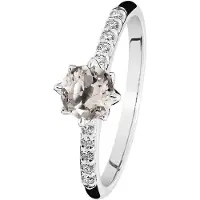 Kohinoor Rosa diamantring med morganit vitguld 033-260V-10MO-165