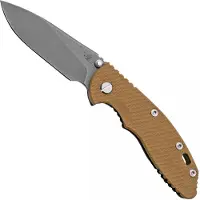 Rick Hinderer Knives Rick Hinderer XM-18 3.5" Slicer Non-Flipper S45VN Battle Bronze Coyote G10, pocket knife
