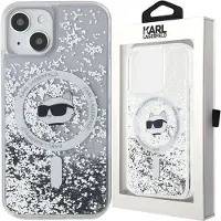 Karl Lagerfeld Liquid Glitter Choupette MagSafe-fodral för iPhone 15/14 Plus - Transparent