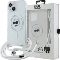 Karl Lagerfeld IML Choupette Head & Cord MagSafe-fodral för iPhone 14 / 13 / 15 - transparent