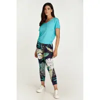 Conquista Leggings med bladtryck