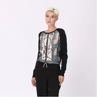 S&J Weekends Cardigan med tryck framtill