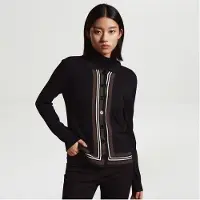 S&J Weekends Cardigan med kontrasterande kanter